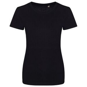 Awdis Womens/Ladies Cascade Ecologie Natural T-Shirt / Jet Black